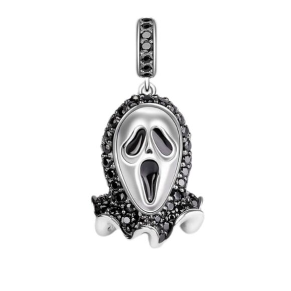 925 Sterling Silver Scream Charm - Picture 1 of 9